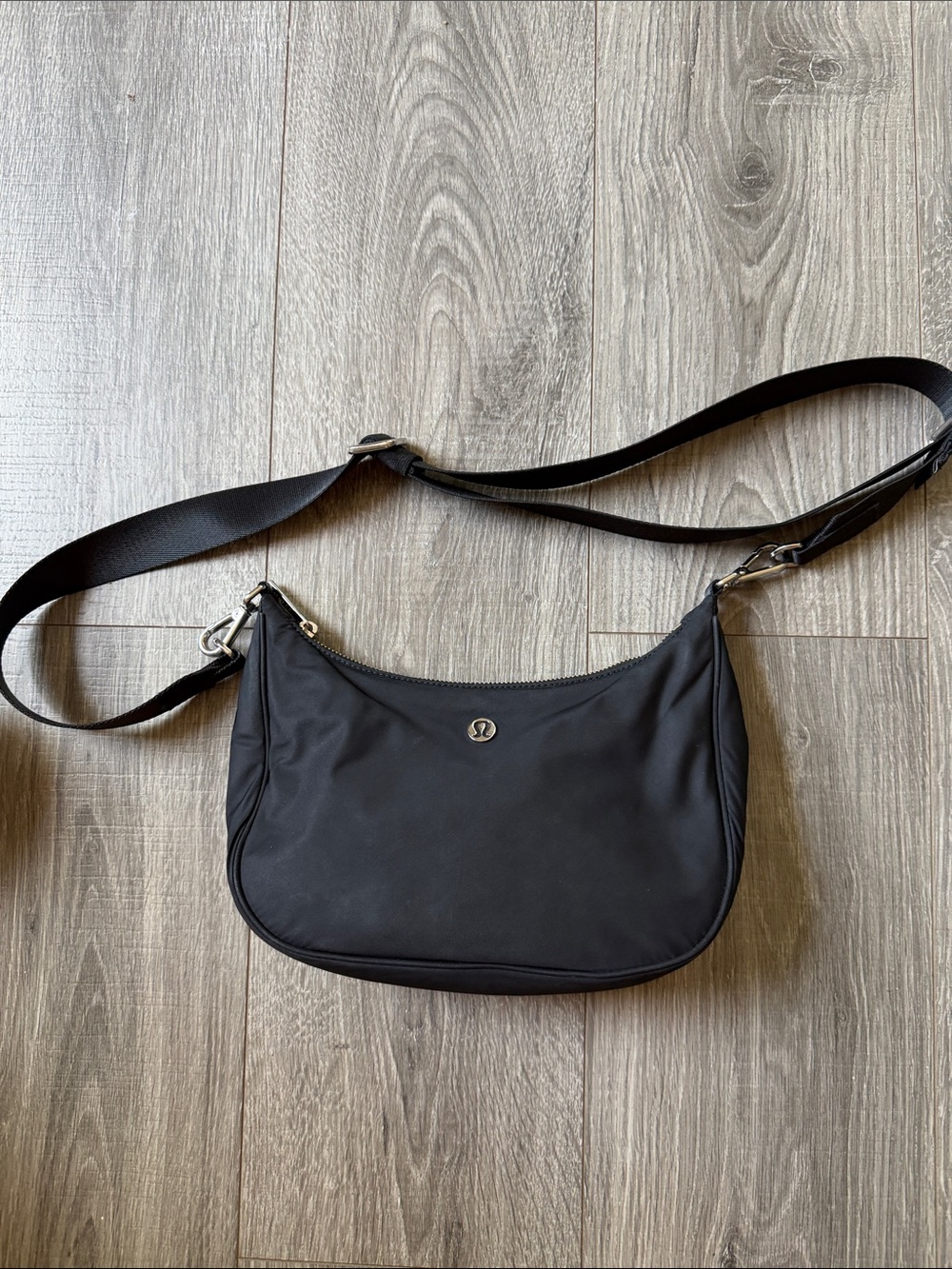 lululemon athletica Black Nylon Crossbody Bag